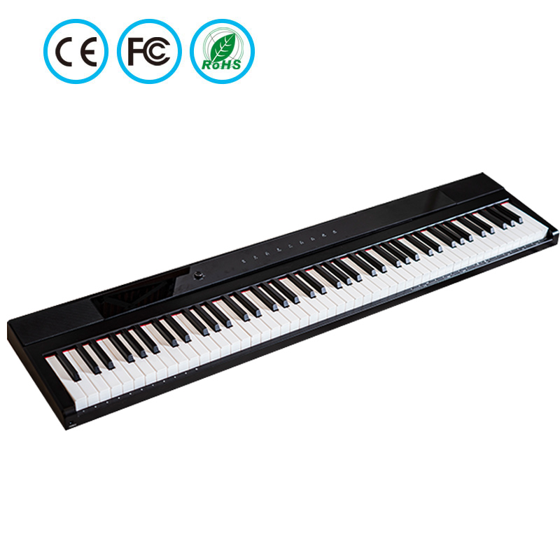 Flykeys 88 Key Upright Digital Electric Piano Portable Keyboard with Weighted Keys Built-In Speakers LK3